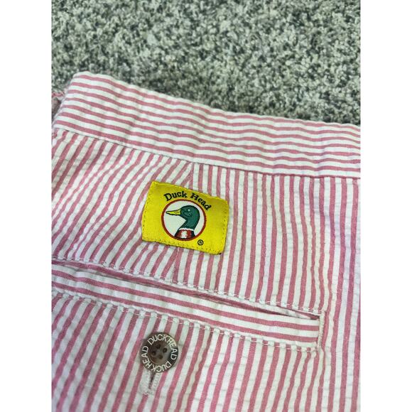 Duck Head Men’s‎ 42 Seersucker Shorts Red White Cotton Preppy Frat Classic - Picture 14 of 15